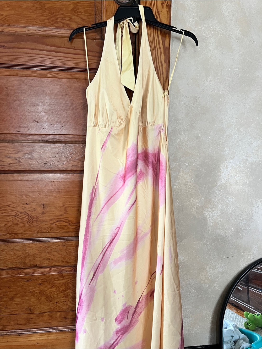 NWT Abercrombie & Fitch Y2K Satin Babydoll Halter Top Dress Size L/P Fairy